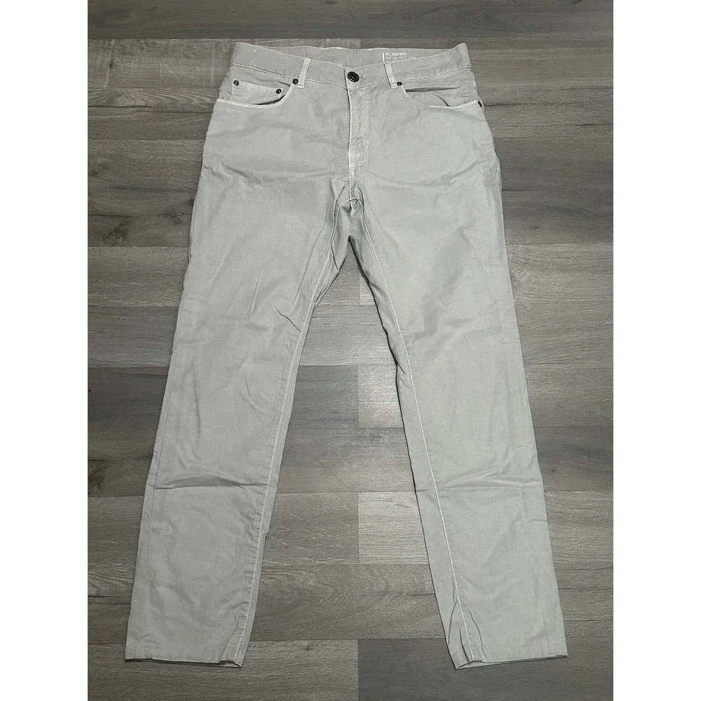 PT Torino Jazz Men's Denim RLZ Cotton Blend Beige Pants - Size 32x27